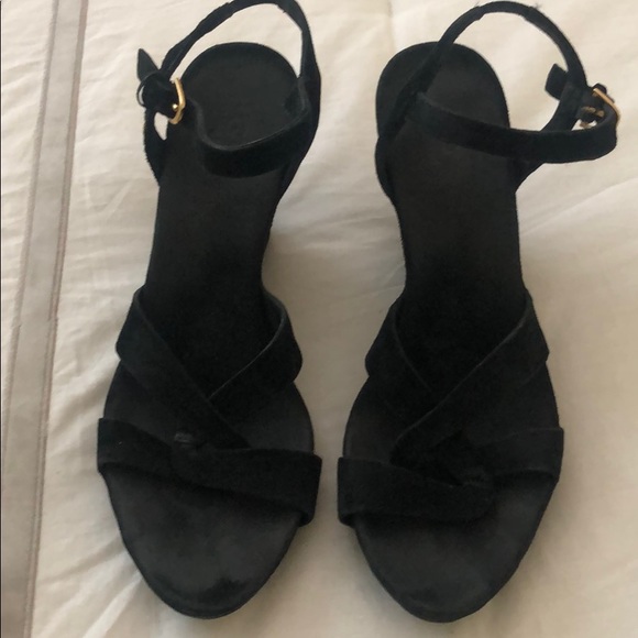 Ugg Arianna Suede Crisscross Wedge Sandal Size 8 - Picture 1 of 4